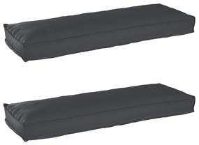 vidaXL Conjunto de Almofadas para Palete 2 pcs Preto 120 x 40 x 8 cm