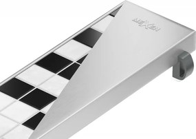 Mexen Flat M13 máscara 2 em 1 para escoamento linear 80 cm, inox - 1019080