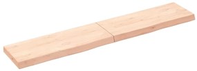 vidaXL Prateleira de parede 160x30x(2-6)cm carvalho maciço não tratado