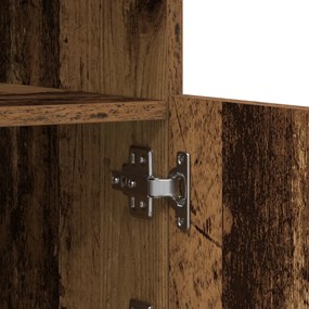Buffet Lateral com Luzes LED Madeira Antiga 162x37x100 cm Madeira Recu