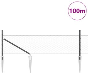Cerca Hexagonal vidaXL Cinza 0.5x100 m Aço