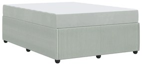 Estrutura de cama com colchão Cinzento-claro 140 x 200 cm