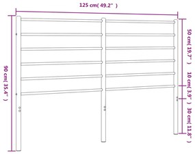 Cabeceira de cama 120 cm metal preto