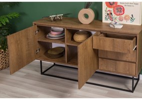 Conjunto de Mobiliário de Sala de Estar Laxus – Nogueira Preta – 90x39