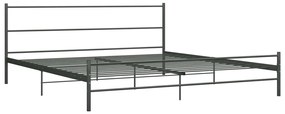 Estrutura de cama 200x200 cm metal cinzento