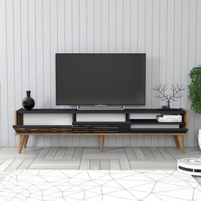 Conjunto de Mobiliário de Sala de Estar Valensiya – Nogueira Antracite
