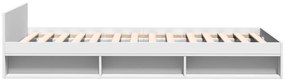 Estrutura de cama c/ gaveta 90x200 cm derivados madeira branco