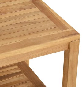 Mesa de centro Castanho 60 x 60 x 45 cm Madeira de teca sólida