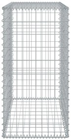 Cesto gabião com cobertura 100x50x100 cm ferro galvanizado