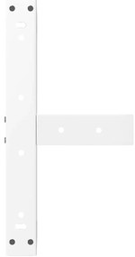 Pés para mesa de centro em forma de T, 2 peças, branco, 40x25x(30-31)