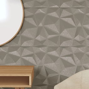 Painéis de parede 48pcs 50x50cm 12m² XPS diamante cinza-cimento