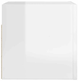 Móvel de TV de parede 2 pcs 30,5x30x30 cm branco brilhante
