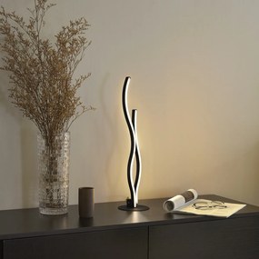 Candeeiro de mesa de design preto com LED regulável - Ying