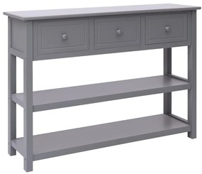 vidaXL Aparador 108x30x76 cm madeira paulownia maciça cinzento