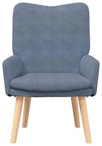 Cadeira Relaxante vidaXL em Tecido Azul de Corduroy