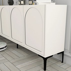 Console Lyon – Cream e Black – 180 cm x 79 cm x 35 cm