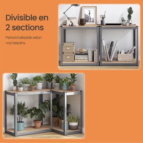 Estante arrumação garagens, escritorios, arrumos 40 x 80 x 160 cm cinzento