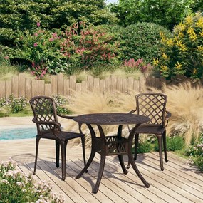 3 pcs conjunto de bistrô alumínio fundido bronze