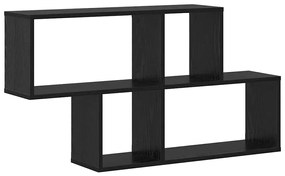 Prateleira de Parede Carvalho Preto 100x20x53 cm Madeira Engenharia