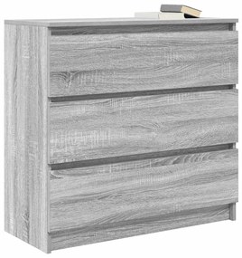 Aparador 80x35x76 cm derivados de madeira cinzento sonoma