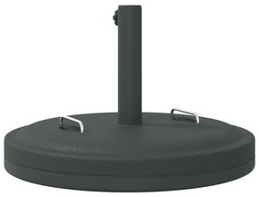 Base p/ guarda-sol c/ pegas p/ postes de Ø38/48mm 25 kg redondo