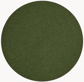 Tapete redondo de pelo curto para interior e exterior Trenzado