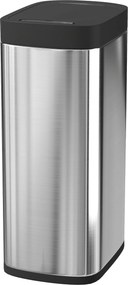 Caixote do lixo de cozinha automático de 50 L, com sensor de movimento, funciona a pilhas, 26,5 x 35,5 x 68 cm, prateado