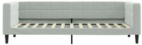 Sofá-cama com colchão 80x200 cm veludo cinzento-claro