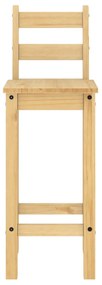 3 pcs conjunto de bar pinho maciço