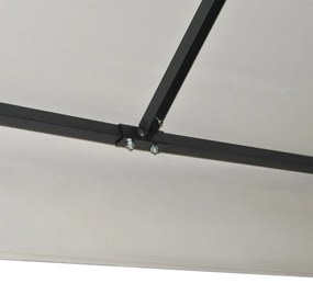Gazebo de jardim Pavilhão de 3 x 3 m com 4 cortinas laterais removíveis com zíper, 8 orifícios de drenagem e telhado duplo bege