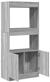 Armário alto 63x33x140 cm derivados de madeira cinzento sonoma