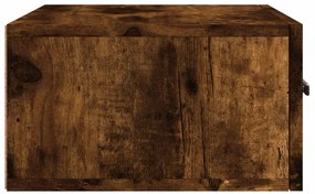 Mesa de cabeceira de parede 35x35x20 cm cor carvalho fumado