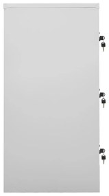 Cacifos 2 pcs 90x45x92,5 cm aço cinzento-claro
