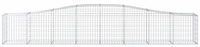 Cestos gabião arqueados 5 pcs 400x50x60/80 cm ferro galvanizado