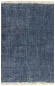 246537 vidaXL Tapete Kilim em algodão 120x180 cm azul