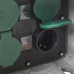 Tomada exterior c/ estaca/sensor luz 4 vias aspeto pedra cinza