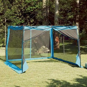 vidaXL Tenda interior com telhado Azul 303 x 303 x 196 cm tafetá
