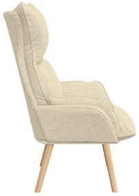 Cadeira Relaxante vidaXL em Tecido Creme