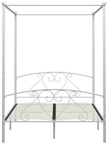 Estrutura de cama dossel 160x200 cm metal branco