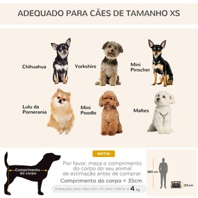 PawHut Mochila Transportadora para Cães e Gatos Pequenos Bolsa de Tran