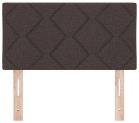 Cabeceira com Design de Blocos de Diamante Castanho Escuro 80cm, Tecid