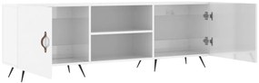 Móvel de TV 150x30x50 cm derivados de madeira branco brilhante
