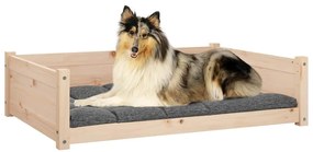 Cama para cães 95,5x65,5x28 cm madeira de pinho maciça