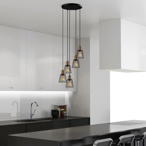 Candeeiro de Teto Kemtel – Preto Antique – 48 x 48 x 115 cm