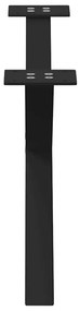 Pés para mesa de centro em formato de X, 2 peças, preto, 70x(30-31) cm