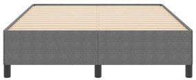 Estrutura de Cama vidaXL Cinza Claro 140x190 cm Tecido de Corduroy