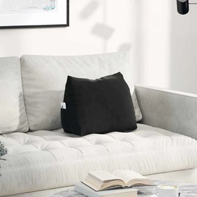 vidaXL Travesseiro para Costas Preto 45 x 20 x 35 cm