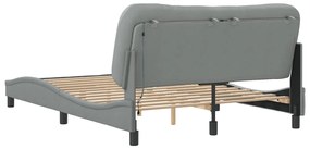 Estrutura de cama com LED sem colchão 140x200 cm tecido