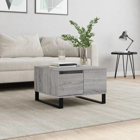 vidaXL Mesa de centro 55x55x36,5 cm derivados de madeira cinza sonoma