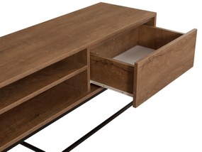 Conjunto de Móveis de Sala Laxus – Nogueira/Preto – 90x39x40 cm